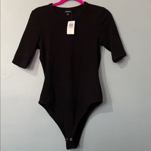 NWT Black ribbed crew neck bodysuit from Torrid
